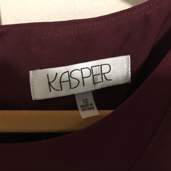 NWT Kasper Burgundy Dress - Picture 2 of 5